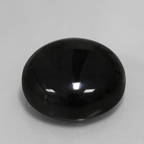 Ágata negro natural de 36,81 ct, corte redondo, opaco