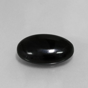 Ágata negro natural de 13,65 ct, corte óvalo, opaco