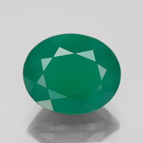Ágata verde natural de 4,63 ct, transparente, transparente / translúcido