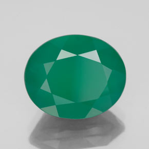 Ágata verde natural de 4,63 ct, transparente, transparente / translúcido