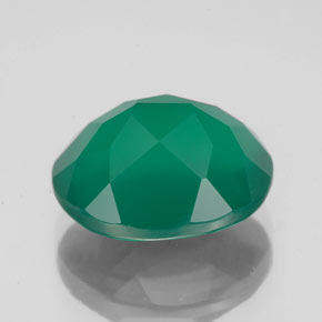 Ágata verde natural de 4,63 ct, transparente, transparente / translúcido