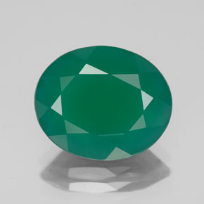 Ágata verde natural de 3,80 ct, transparente, transparente / translúcido