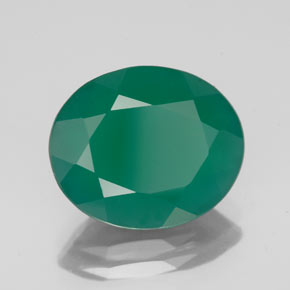 Ágata verde natural de 3,80 ct, transparente, transparente / translúcido