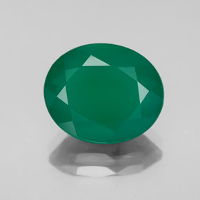 Ágata Verde natural de 4.26 ct, Transparente, Transparente / Translúcido