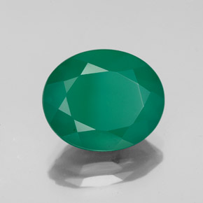 Ágata Verde natural de 4.26 ct, Transparente, Transparente / Translúcido
