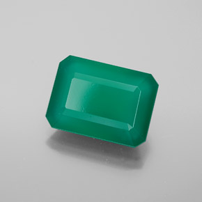 Ágata verde natural de 6,04 ct, transparente, transparente / translúcido