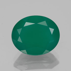 Ágata verde natural de 3,99 ct, transparente, transparente / translúcido