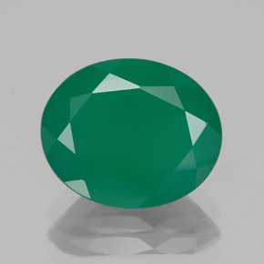 Ágata verde natural de 3,93 ct, transparente, transparente / translúcido