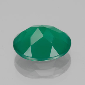 Ágata verde natural de 3,93 ct, transparente, transparente / translúcido