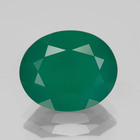 Ágata verde natural de 3,97 ct, transparente, transparente / translúcido
