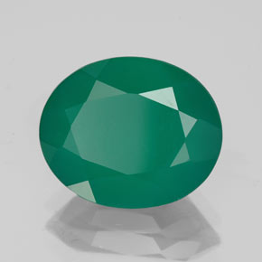 Ágata verde natural de 3,97 ct, transparente, transparente / translúcido