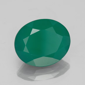 Ágata verde natural de 3,78 ct, transparente, transparente / translúcido