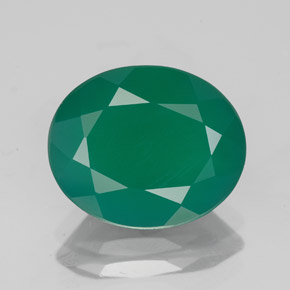 Ágata verde natural de 3,76 ct, transparente, transparente / translúcido