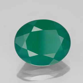 Ágata verde natural de 3,76 ct, transparente, transparente / translúcido