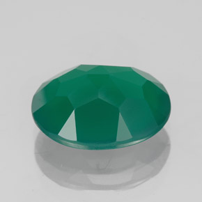 Ágata verde natural de 3,76 ct, transparente, transparente / translúcido