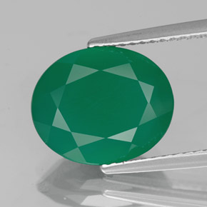 Ágata Verde natural de 3.80 ct, Transparente, Transparente / Translúcido