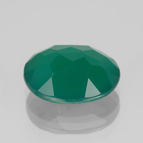 Ágata verde natural de 4,10 ct, transparente, transparente / translúcido