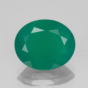 Ágata verde natural de 3,96 ct, transparente, transparente / translúcido