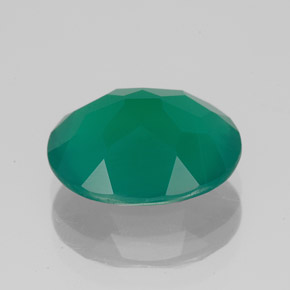 Ágata verde natural de 3,96 ct, transparente, transparente / translúcido