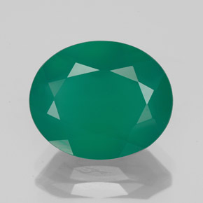 Ágata verde natural de 4,35 ct, transparente, transparente / translúcido