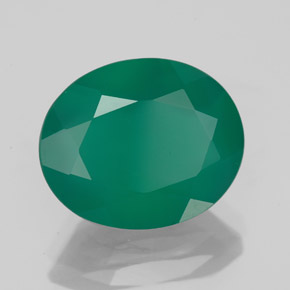 Ágata verde natural de 4,35 ct, transparente, transparente / translúcido