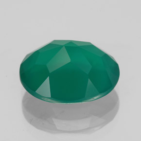Ágata verde natural de 4,35 ct, transparente, transparente / translúcido
