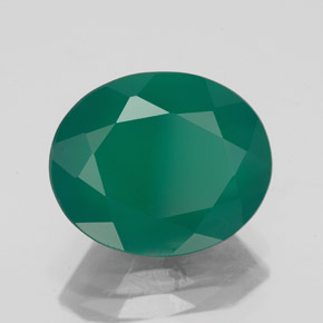 Ágata verde natural de 4,42 ct, transparente, transparente / translúcido