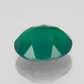 Ágata verde natural de 4,42 ct, transparente, transparente / translúcido
