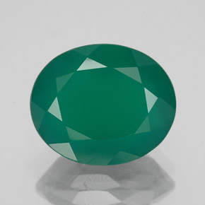 Ágata verde natural de 4,46 ct, transparente, transparente / translúcido