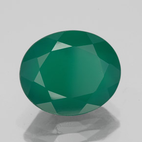Ágata verde natural de 4,46 ct, transparente, transparente / translúcido