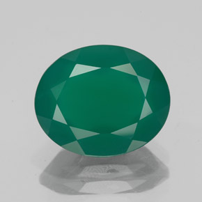 Ágata verde natural de 3,73 ct, transparente, transparente / translúcido