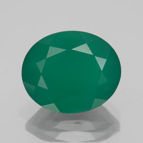 Ágata verde natural de 4,55 ct, transparente, transparente / translúcido