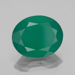 Ágata verde natural de 3,75 ct, transparente, transparente / translúcido