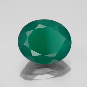 Ágata verde natural de 4,13 ct, transparente, transparente / translúcido