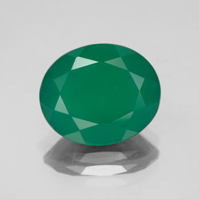 Ágata verde natural de 4,23 ct, transparente, transparente / translúcido