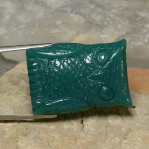 Ágata verde natural de 39,61 ct, forma elegante, translúcido