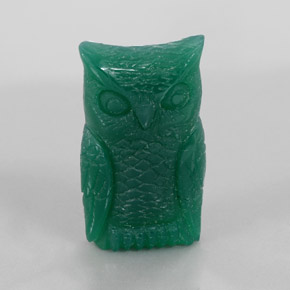 Ágata verde natural de 31,38 ct, forma elegante, opaco
