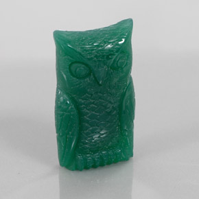 Ágata verde natural de 31,38 ct, forma elegante, opaco