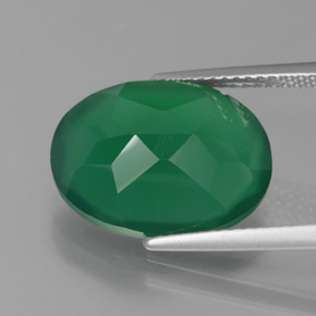 Ágata verde natural de 7,75 ct, transparente, transparente / translúcido