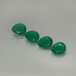 Gemas de ágata verde natural de  ct, transparente, transparente / translúcido