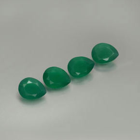 Gemas de ágata verde natural de  ct, transparente, transparente / translúcido