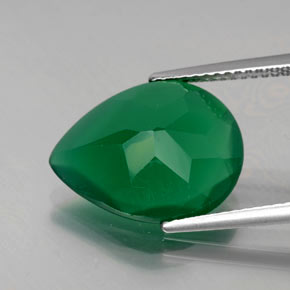 Ágata Verde natural de 5.67 ct, Transparente, Transparente / Translúcido