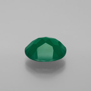Ágata verde natural de 4,31 ct, corte óvalo, transparente