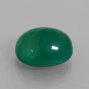 Ágata verde natural de 5,78 ct, corte óvalo, translúcido