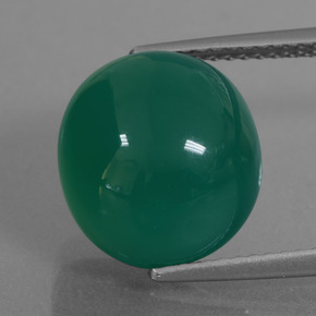 Ágata verde natural de 8,33 ct, corte óvalo, translúcido
