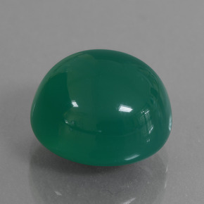 Ágata verde natural de 8,33 ct, corte óvalo, translúcido