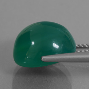 Ágata verde natural de 8,33 ct, corte óvalo, translúcido