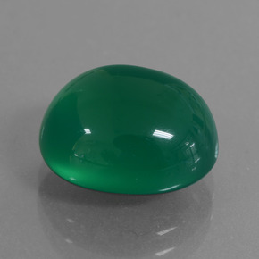 Ágata verde natural de 6,52 ct, corte óvalo, translúcido