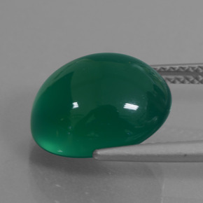 Ágata verde natural de 7,86 ct, corte óvalo, translúcido