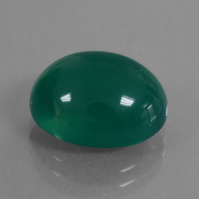 Ágata verde natural de 7,10 ct, corte óvalo, translúcido